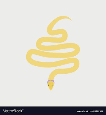 In flat style snake vector image