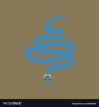 In flat style snake vector image