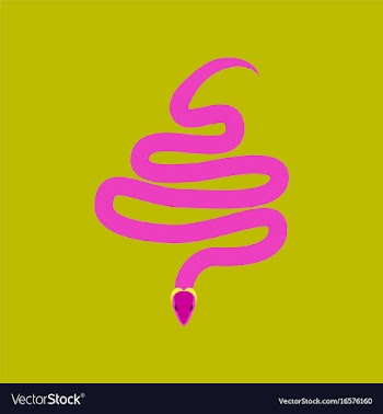 In flat style snake vector image