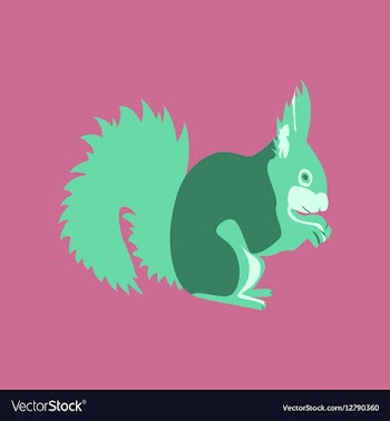 In flat style squirrel vector image