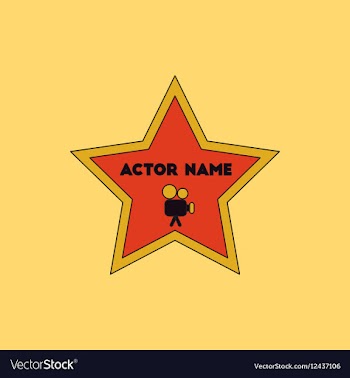 In flat style star with actor vector image