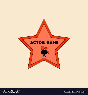In flat style star with actor vector image