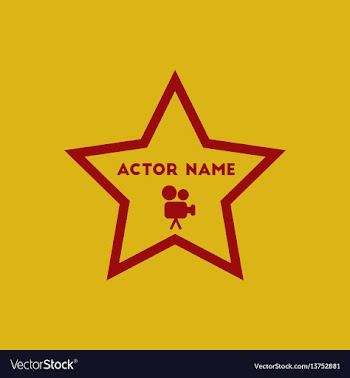 In flat style star with actor vector image