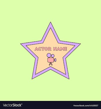 In flat style star with actor vector image