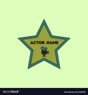 In flat style star with actor vector image
