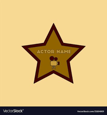 In flat style star with actor vector image