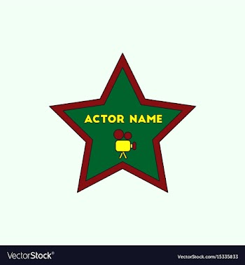 In flat style star with actor vector image