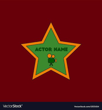 In flat style star with actor vector image