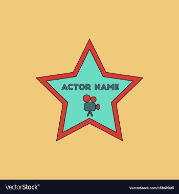 In flat style star with actor vector image