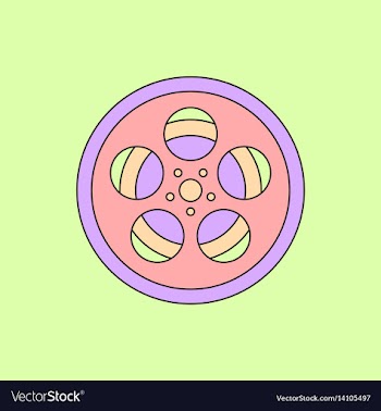 In flat style tape bobbin reel vector image
