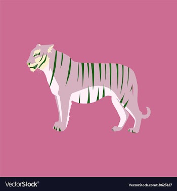 In flat style tiger vector image