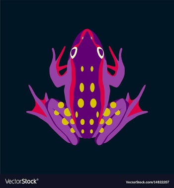 In flat style toad vector image