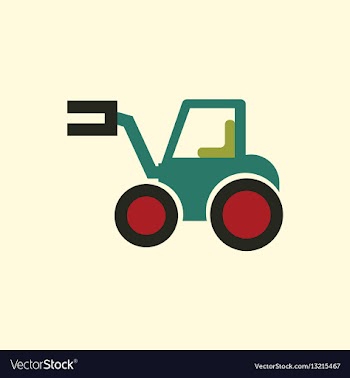 In flat style tractor vector image