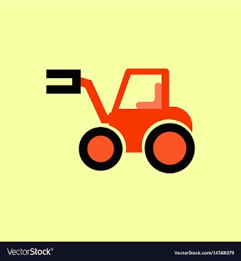 In flat style tractor vector image