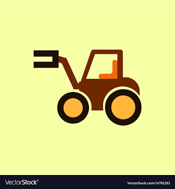 In flat style tractor vector image