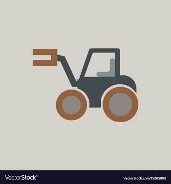 In flat style tractor vector image