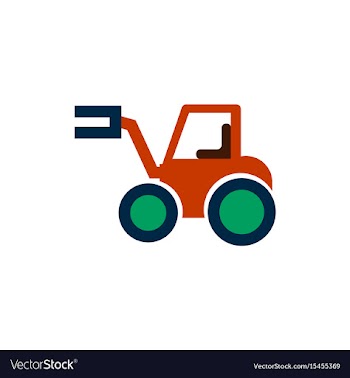 In flat style tractor vector image