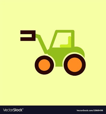 In flat style tractor vector image