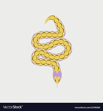 In flat style viper vector image