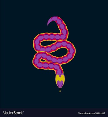 In flat style viper vector image