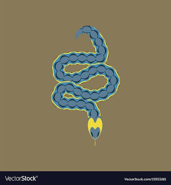In flat style viper vector image