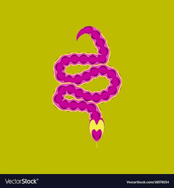 In flat style viper vector image