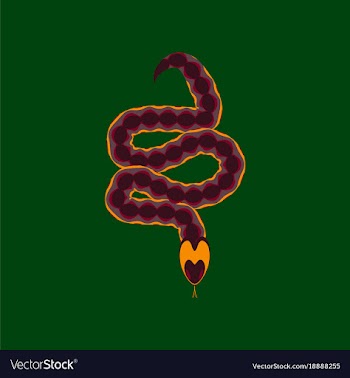 In flat style viper vector image
