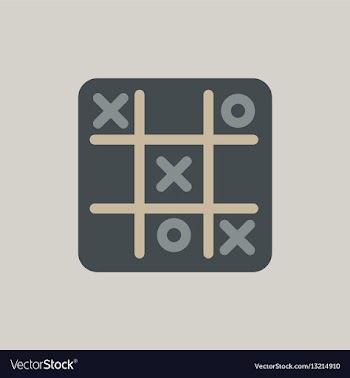 In flat style x o game vector image
