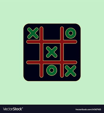 In flat style x o game vector image