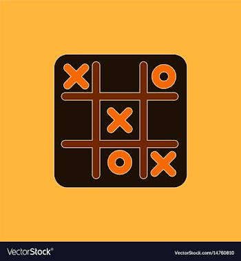 In flat style x o game vector image