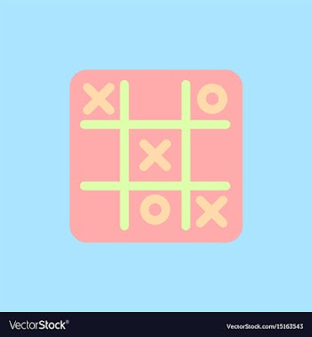 In flat style x o game vector image