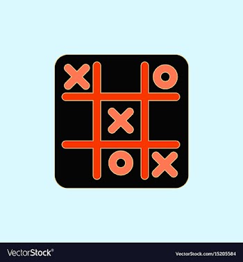 In flat style x o game vector image