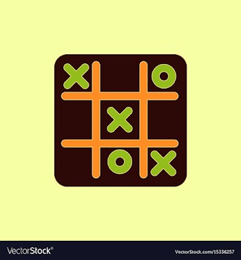 In flat style x o game vector image