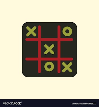 In flat style x o game vector image
