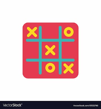 In flat style x o game vector image