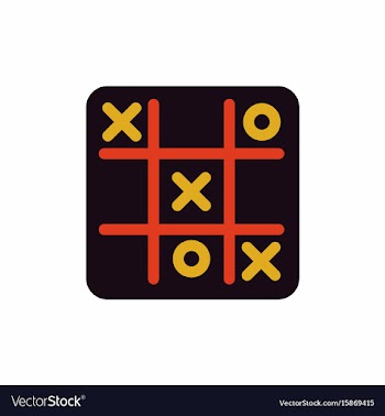 In flat style x o game vector image