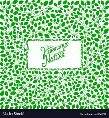 In harmony with nature vector image