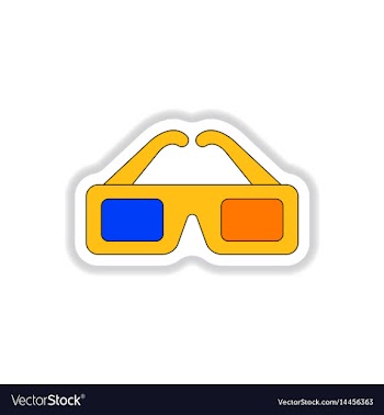 In paper sticker style 3d vector image