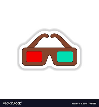 In paper sticker style 3d vector image
