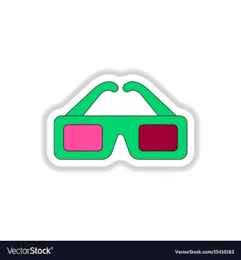 In paper sticker style 3d vector image