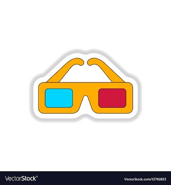 In paper sticker style 3d vector image