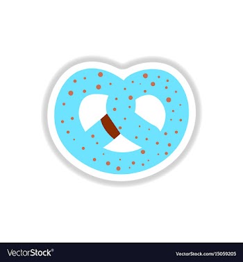 In paper sticker style bagel vector image