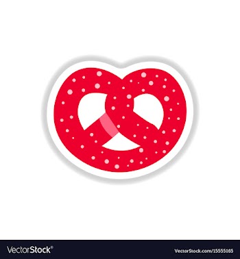 In paper sticker style bagel vector image