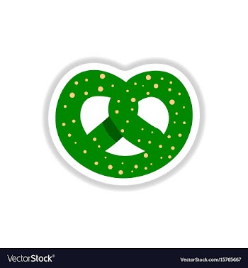 In paper sticker style bagel vector image