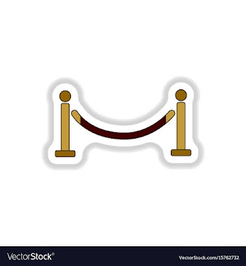 In paper sticker style barrier vector image
