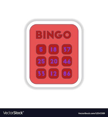 In paper sticker style Bingo vector image