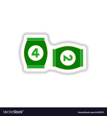 In paper sticker style bingo vector image