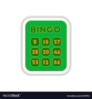 In paper sticker style bingo vector image