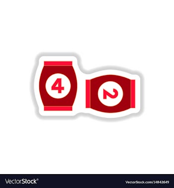 In paper sticker style bingo vector image