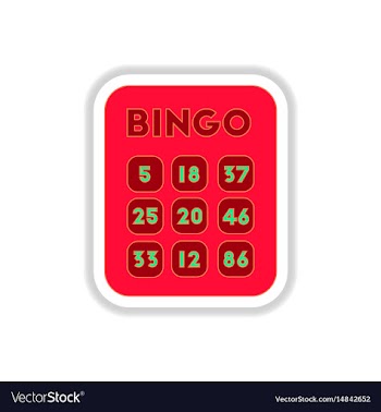 In paper sticker style bingo vector image